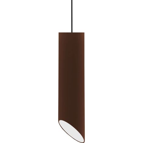 LUMICOM ROND COUPÈ Sospensione, 1x GU10, max 33W, metallo, marrone corten/foglia oro, D.6cm x H30cm