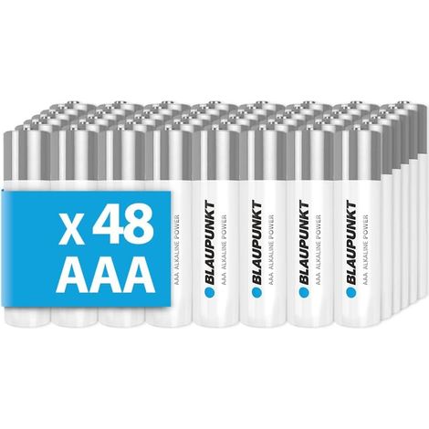 Lot de 48 Piles alcalines AAA pour horloges murales et télécommandes TV (1/5)