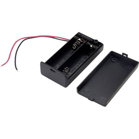 TRU COMPONENTS SBH-321-3AS Batteriebox 2x Mignon (AA) Kabel