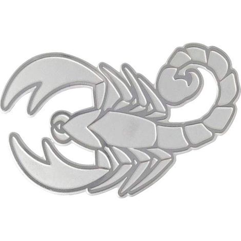 Sagoma Adesiva Scorpione Acciaio Inox, 70 x 45 mm (1/4)