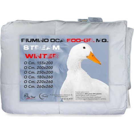 PIUMINO OCA Stream 500 GR. 80% PIUMA OCA 20% PIUMINO OCA Bicolore Cm. 155X200 (1/5)
