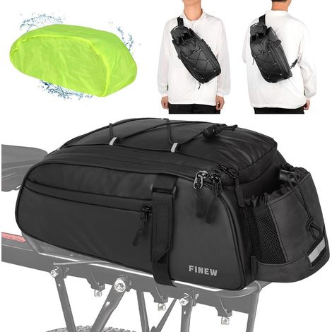 2in1 Fahrradtasche 12L Gepäckträgertasche mit Regenschutz und Rucksackfunktion, wasserfest (1/5)