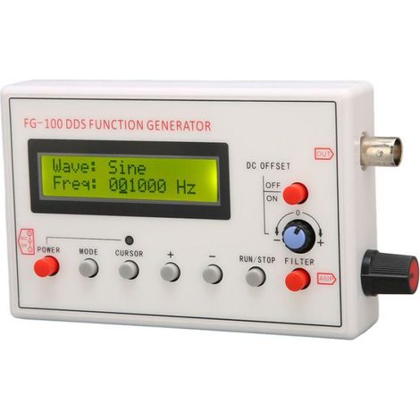 Générateur De Signaux - DDS - Sinus Triangle Carré Dents De Scie - 1 Hz À 500 kHz - Sortie BNC - ±10 V - 50 Ohms - 1 Pièce (1/5)