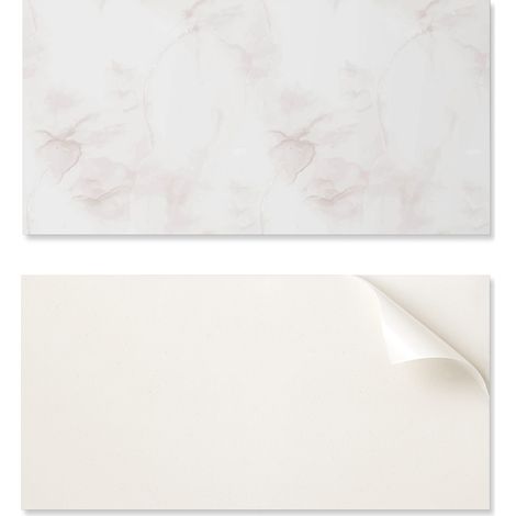 Panel de vinilo listo para instalar con estampado decorativo de 100x50 cm. Delicado dise帽o de m谩rmol.