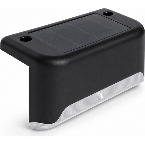 Lampe Solaire Escalier Étanche pour Clôture Jardin Noir (1/5)