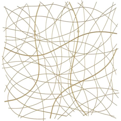 Glam Wall Decor Metal Iron Irregular Shape 3D Art Accent Piece Gold Acatita (1/5)