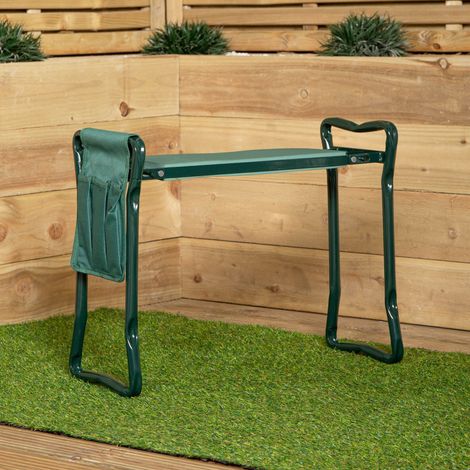 Green Garden Kneeling Pad with Chair and Detachable Tool Bag (1/5)