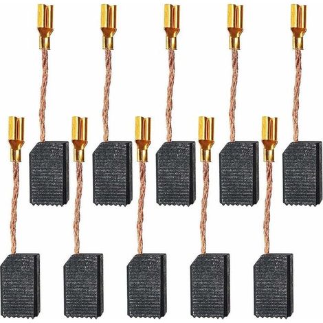 10 Pièces Balais de Charbon Accessoires pour Outils Électriques Balai de Charbon pour Meuleuse d'Angle Électrique (15 x 8 x 5mm) (1/5)