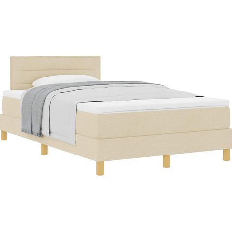 Maison Exclusive - Boxspringbett mit Kissen mit Kopfteil Creme 12