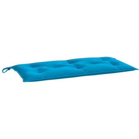 Coussin de banc de jardin bleu clair, 100x50x7 cm, en tissu Oxford. (1/5)