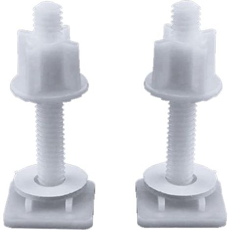 Confezione da 2 viti in plastica per sedili WC - Fissaggio per la maggior parte dei sedili WC - Riparazione del bagno
