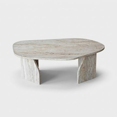 Moderner Couchtisch aus Ingenieurholz Rock - Beige (1/5)