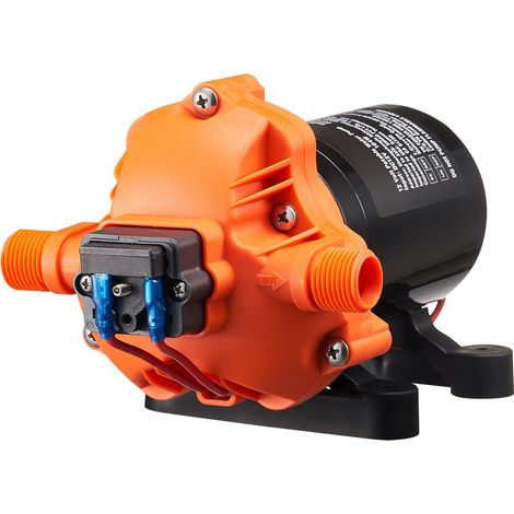 Pompe à membrane 12 V, débit de 13,25 l/min (3,5 GPM), pompe à eau 12 V CC à 3 chambres avec pressostat automatique, pression réglable de 2,7 à 6,9 bar (40 à 100 PSI), orifice MNPT de 12,7 mm (1/2") (1/5)