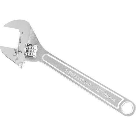 STANLEY 200mm Adjustable Wrench - Durable Metal Tool