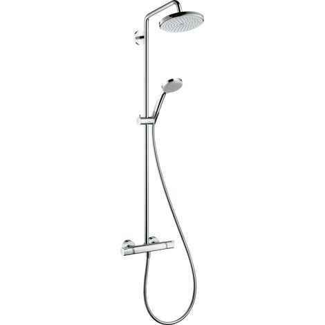 hansgrohe Croma Showerpipe 220 1-jet mit Thermostat, chrom, (1/10)