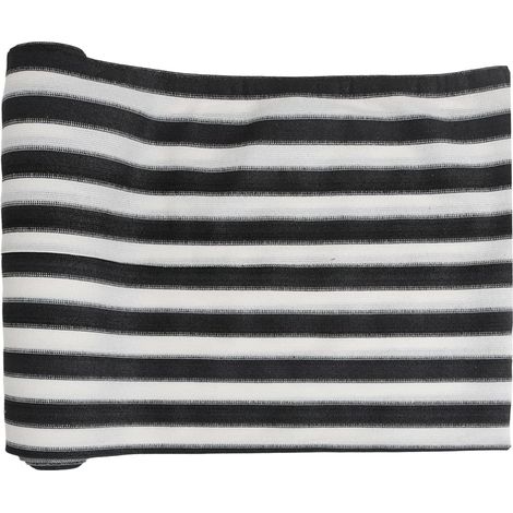 Filet brise-vue anthracite et blanc 1,8x10 m PEHD 75 g/m²