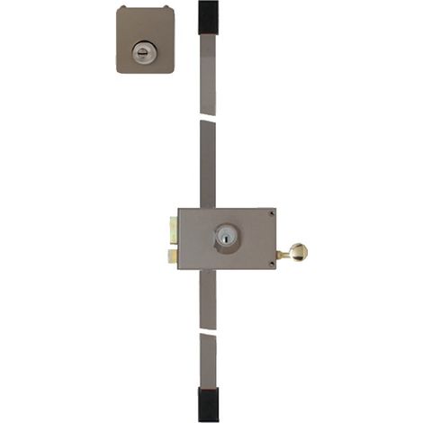 Serrure 3 points horizontale en applique MULTILOCK - ASSA ABLOY VACHETTE Gauche Horizontal Bronze A Tirage 88 140 (1/2)