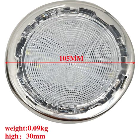 Marine stainless steel dome ceiling light, 3-inch and 5-inch LED lights for RV living room ceilings, gold yacht light accessories - 3-inch silver cabin light - ceiling light (1/3)