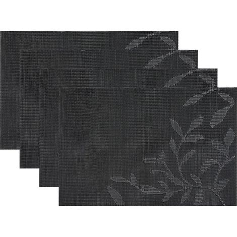Sous-Plat - Résistant à la Chaleur - Antidérapant - PVC Écologique - Pour Table de Cuisine Salle à Manger Bureau - Lot de 4 (1/5)