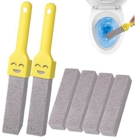 Brosse WC Avec Deux Poignées - Brosse de Nettoyage Remplaçable Pour Piscine et Toilettes - 6 Pièces Pour Enlever le Calcaire - Produits et Accessoires de Nettoyage (1/5)