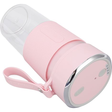 Bol mélangeur électrique 300 ml, batterie 1200 mAh, utilisation simplifiée, chargement USB, format portable, idéal pour le bureau, la maison et les voyages, rose. (1/5)