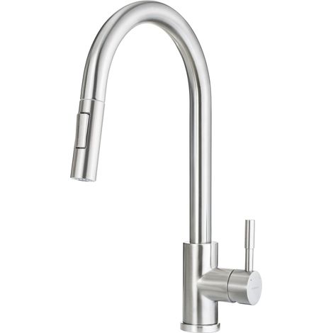 Deante Lima robinet cuisine argenté bec extractible (1/5)