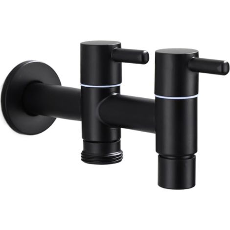 Robinet noir anti-éclaboussures pour évier de salle de bain, robinet de jardin, serpillère, accessoires de robinet de lavage (1/5)
