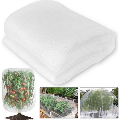 Filet anti-insectes de 2,5 x 7,5 m pour protéger les plantes, les fleurs, les légumes et les fruits du potager. (1/5)