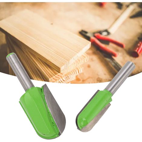 Rundboden-Holzfräser, 8 Griffe, dunkelgrün, Wolframstahl, 2-teiliges Set für Graviermaschine (1/5)