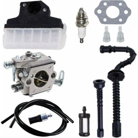 Carburateur + Filtre à air + Bougie d’Allumage + Tuyau d’Essence/d’Huile pour Tronçonneuse STIHL 021 023 025 MS210 MS230 MS250 Carburateur, (1/4)