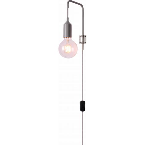 Applique murale Candellux Laren grise E27 avec interrupteur (1/3)