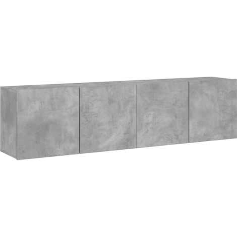 Mobili porta TV da parete scaffale multimediale credenza porta TV sala da pranzo soggiorno camera da letto 2 pezzi 80 x 30 x 41 cm grigio 020028934