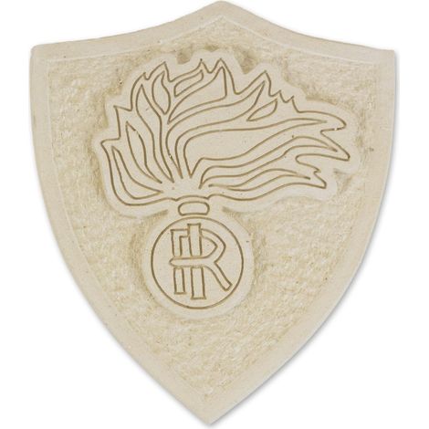 Statuetta Crest Carabinieri Scudetto in Pietra Leccese 16x2,2 Altezza 19 cm (1/4)