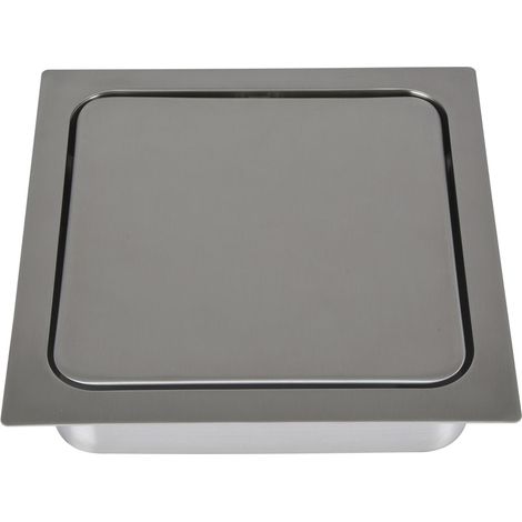 LAMP® Einwurfklappe gedämpft eckig 170 x 170 mm Edelstahl