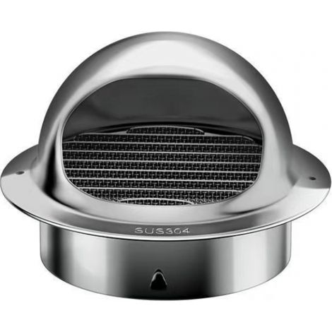 Grille d'aération en Acier Inoxydable 100mm, Grille d'évacuation d'air, Moustiquaire Intégrée, Résistant aux Intempéries, Couverture de la Hotte d'aspiration Extérieure (1/5)