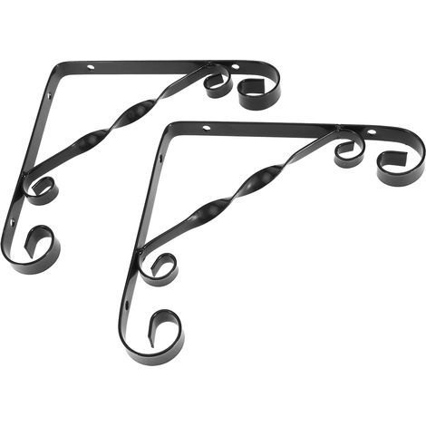 Lot de 2 Supports Muraux en Métal en L, Équerre Triangle pour Étagère, Fixation Solide (1/3)
