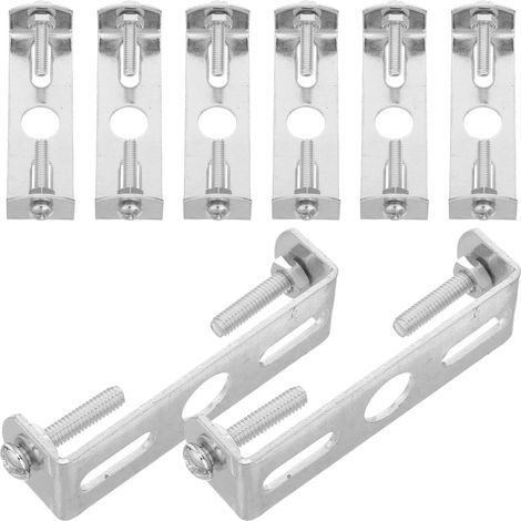 Support de Plafonnier en Fer Argenté 8 Pièces Plaque de Montage Polyvalente pour Fixation de Luminaire, Gain de Place pour Maisons et Bureaux (1/5)