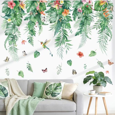 Stickers Muraux Feuille Tropicales Autocollants Muraux Vigne (1/5)