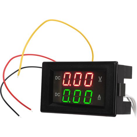 Multimètre voltmètre et ampèremètre 2 en 1 300 V 20 A à double affichage numérique LED pour véhicules (1/5)