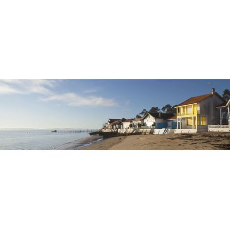 Tableau sur toile maison Cap Ferret 30x97 cm - Impression sur Toile Murale Décorative - Image imprimée en HD sur Toile - Toile sur Châssis en Bois FSC - Fabriqué en France (1/4)