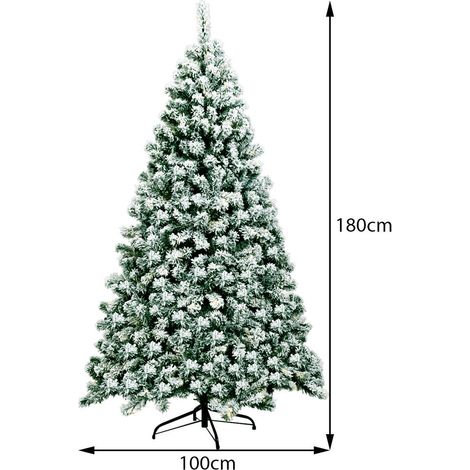 Ambiance hivernale lumineuse, sapin de Noël artificiel 180 cm avec 250 LED et 928 branches, maison ou magasin (1/5)