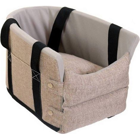 Coussin de siège auto lavable et amovible pour chat - Lit portable pour animaux de compagnie avec poignée intégrée pour faciliter les voyages