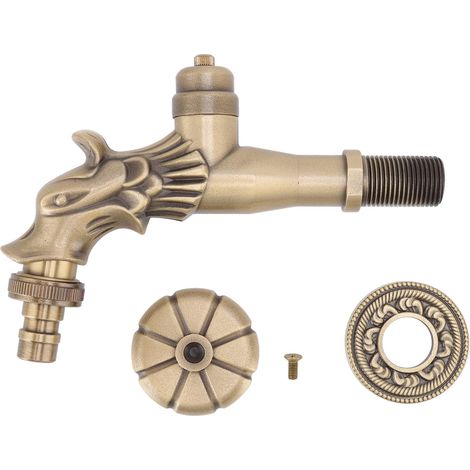 Robinet pour vasque, G1/2, laiton/cuivre/bronze, style rétro (1/5)