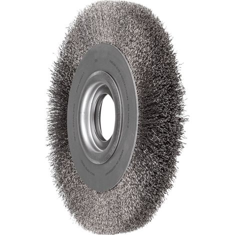 PFERD TOOLS POS Rundbürste breit ungezopft RBU Ø250x30xvariable Bohrung Edelstahl-Draht-Ø0,30 Schleifbock (1/4)