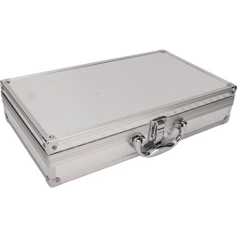 Coffre de rangement multifonction grande capacité avec fermeture à boucle, boîte en aluminium pour organiser outils (1/5)