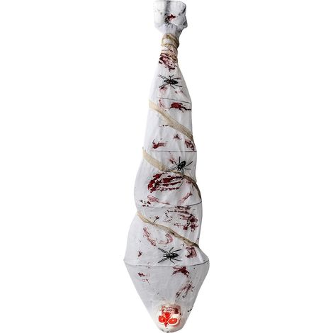 Sac corps ensanglanté horreur suspendu – Cadavres effrayants déco maison hantée cour extérieur, Halloween (1/5)