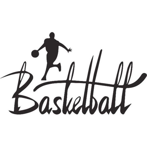 Sticker Mural - Citation Motivation Basketball - Décoration Murale Intérieure Chambre Salon - Noir - 50 x 91 cm (1/5)