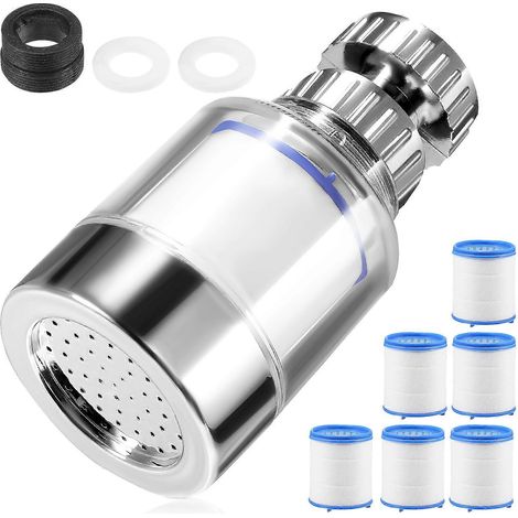 Filtre à eau pour robinet, purificateur d'eau avec cartouches filtrantes pour cuisine et salle de bain (1/5)