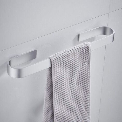 (Silber, 40 cm) Wandhandtuchhalter ohne Bohren, rostfreie Schienen, Badetücher, Kleiderbügel, Küchenhandtuchhalter (1/5)