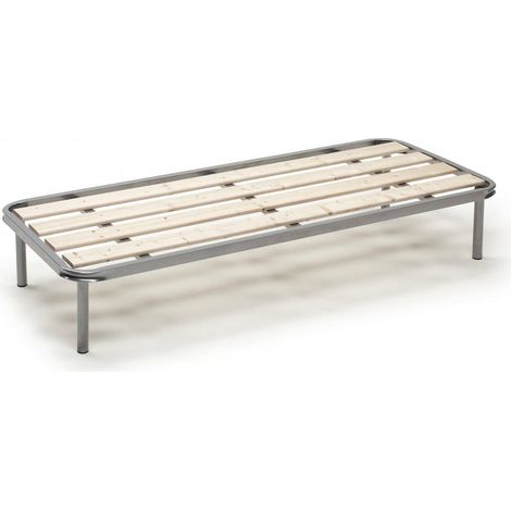 Talamo Italia Einzelbettbasis Mariaelena, Orthopädischer Sockel mit gehobelten Latten, 100% Made in Italy, Cm 80x190h 31